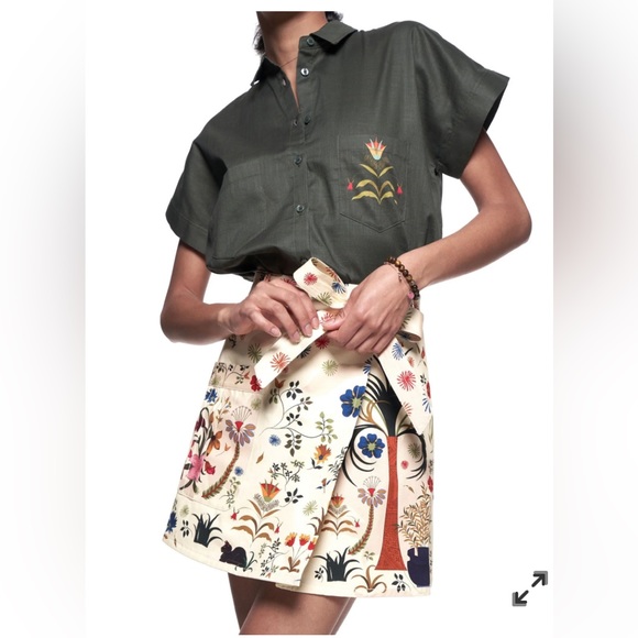 THE KIT. Palampore Cargo Wrap Skirt | Size Large - Picture 4 of 8